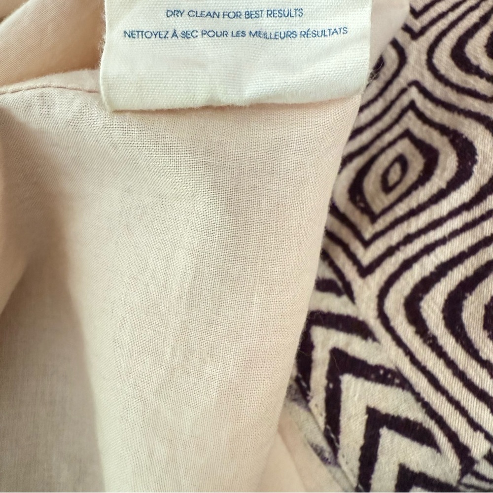 Edmé & Esyllte Anthropologie Strapless Maxi Dress Sz 12 Brown Cream Boho Cotton - Picture 13 of 14